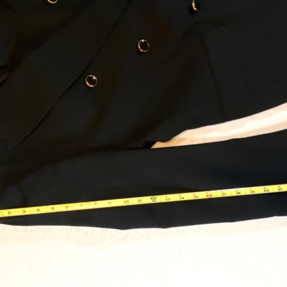 Savile Row Double Breasted Wool Blazer Black Gold Buttons Classic 40R-42R - Picture 12 of 12